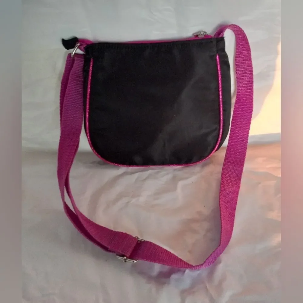 Hello Kitty Zebra Stripe Hot Pink Youth Purse Hand Bag Adjustable Strap …
